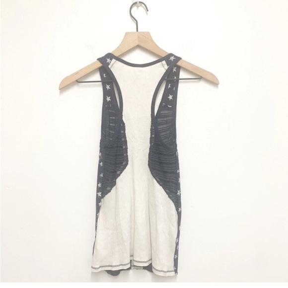 vintage Y2K Free People We The People Navy Stars & Bars Racerback Tank top - Picture 9 of 9